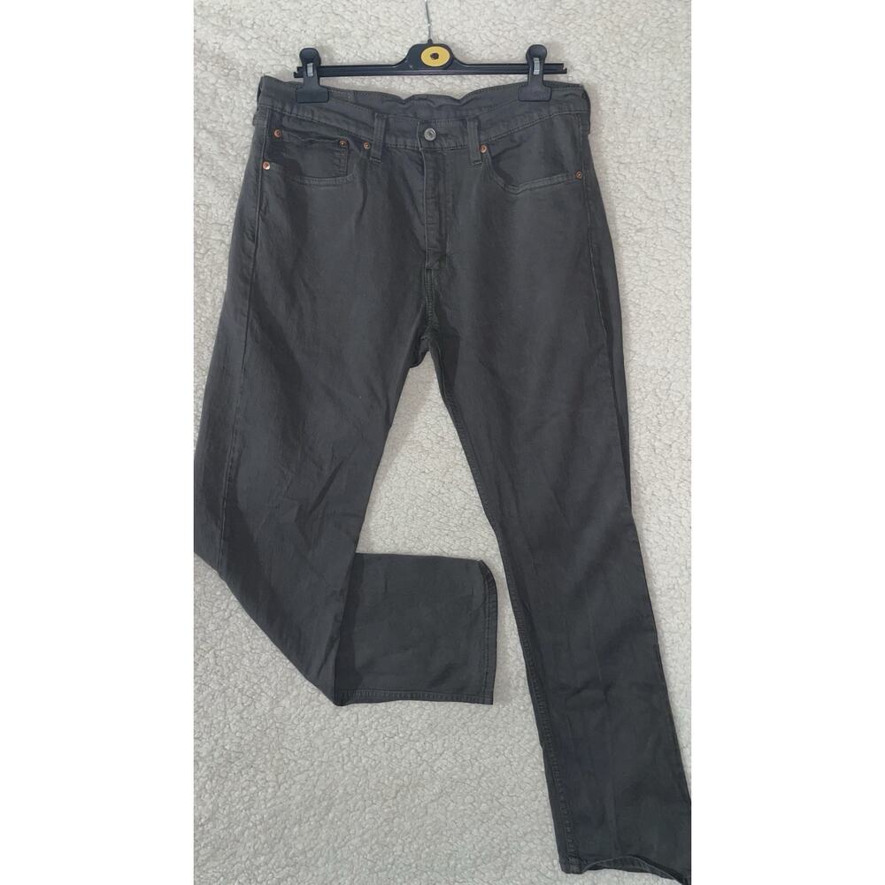 Levi's 505 Men Jeans 34X32 Gray Denim Regular Fit Straight Leg 31" Inseam